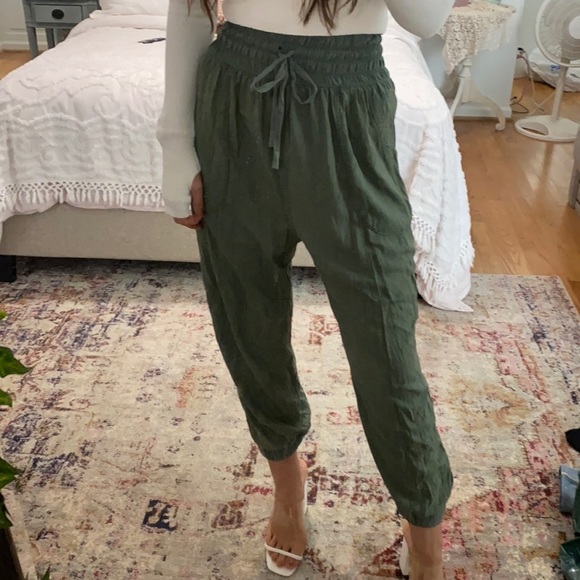 Free People Pants - Free people green movement joggers